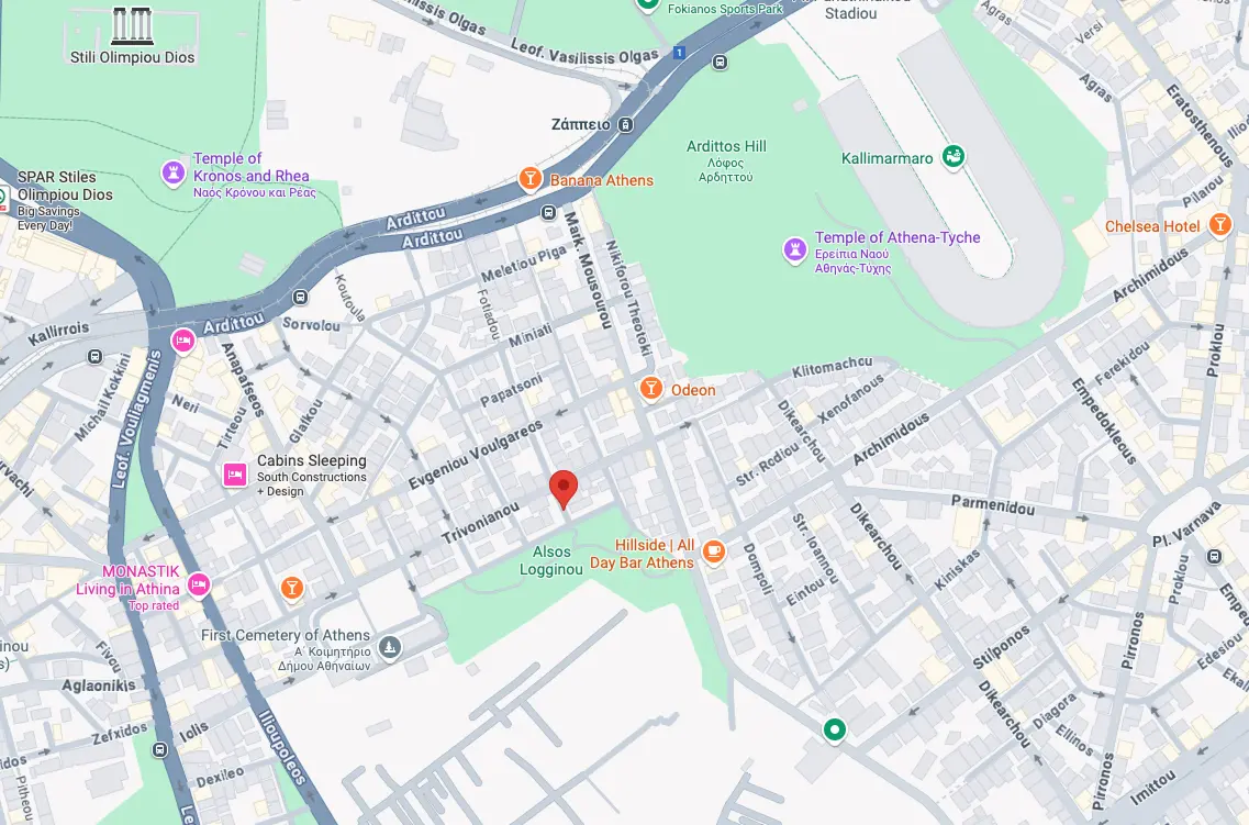 A map showing where the offices of Proteus Marine Services are